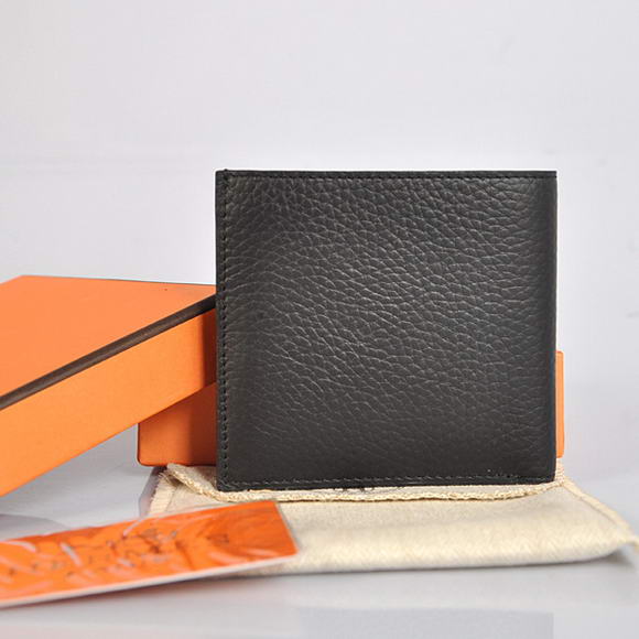 Cheap Fake Hermes MC Socrate Bi-Fold Wallet H006 Black